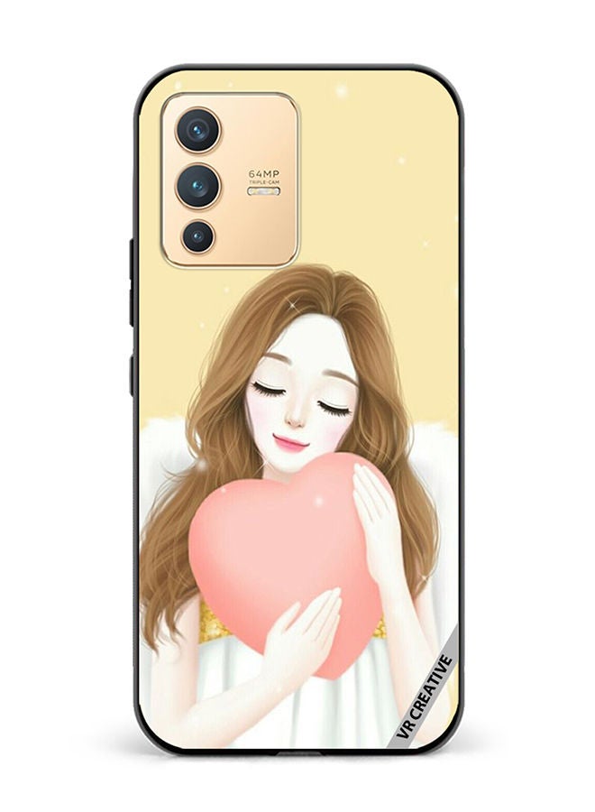 VR CREATIVE Protective Case Cover For Vivo V23 5G Hearty Design Multicolour - Image 1