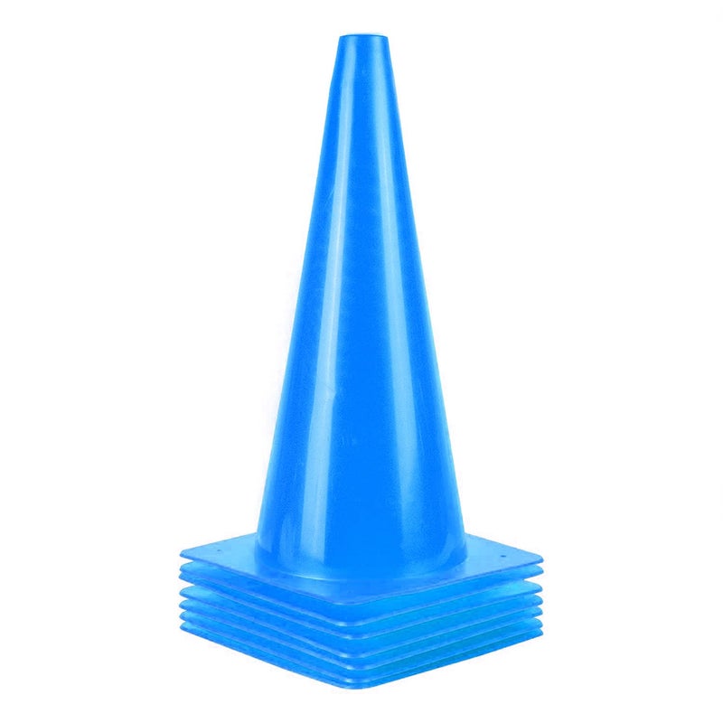 Alyoen [7 Pack] Traffic Safety Cones, 15 Inch Orange Parking Cones Training Cones, Plastic Cones for Indoor/Outdoor Activity & Festive Events - Image 1
