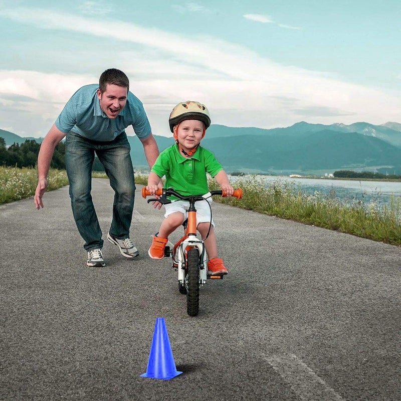 Alyoen [7 Pack] Traffic Safety Cones, 15 Inch Orange Parking Cones Training Cones, Plastic Cones for Indoor/Outdoor Activity & Festive Events - Image 3
