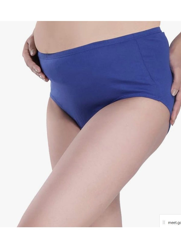 TUMMY Pack of 2 High Waist Bamboo Cotton Pregnancy Pants with Full Belly Support Comfty Breathable for Women Panties - Image 2