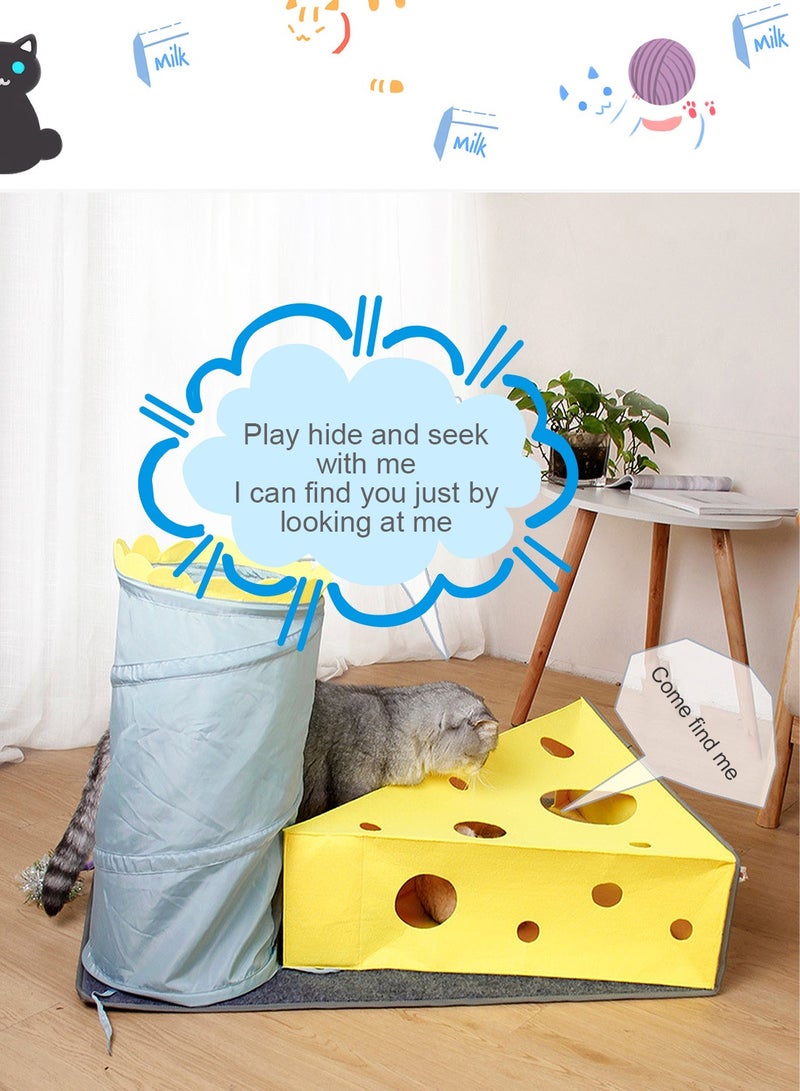 كيدل لعبة لوح خدش القطط على شكل نفق شينشيلا دوار من أنبوب الحفر - Image 5