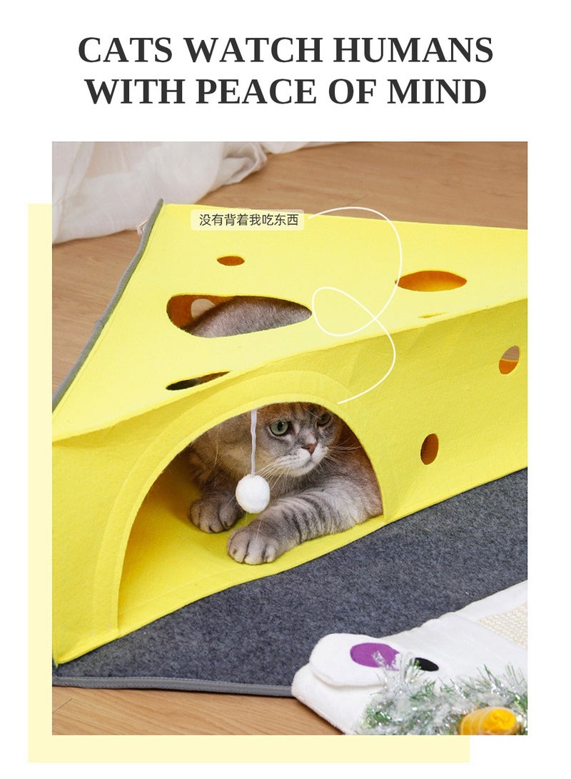 كيدل لعبة لوح خدش القطط على شكل نفق شينشيلا دوار من أنبوب الحفر - Image 4