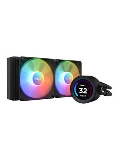 NZXT NZXT Kraken Elite 240 RGB AIO Liquid Cooler, LCD Display & RGB Fans, 240mm Radiator, Copper Water Block, 2x 120mm F120 RGB Fans, 500-1500RPM Fan Speed, 17.48-52.44CFM Airflow, Black | RL-KR24E-B1  - Image 1