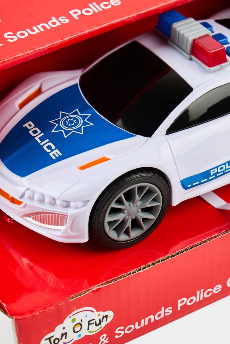 Ton O' Fun Lights And Sounds Police Car, White  - Image 4