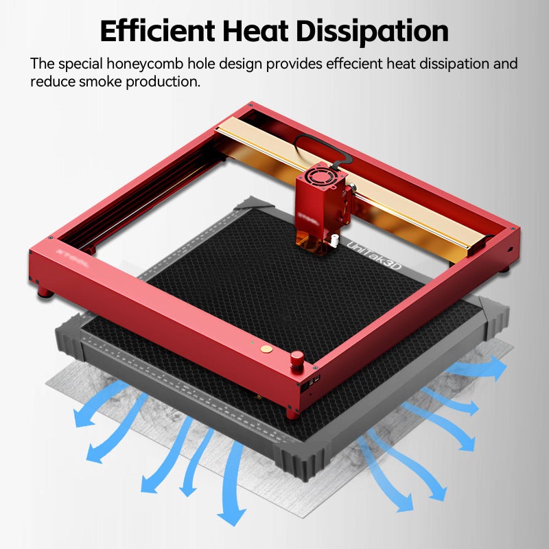 UniTak3D Honeycomb Laser Bed 440 x 440 mm Working Table for XTool D1/D1 Pro/S9/S10/S30 Pro/RAY5 Engraver Fast Heat Dissipation and Desktop Protection with Aluminium Plate(Working Area:15.75x15.75in) - Image 3