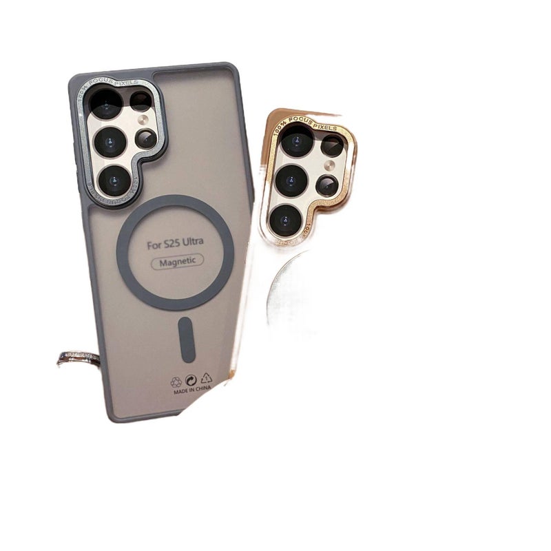 غطاء MagSafe بTPU لـ Samsung Galaxy S23 Ultra مع ملمس ناعم ومغناطيس قوي مع مقاوم للصدمات مع مقاوم للخدش باللون أحمر مغناطيسي من مادة TPU للرحلات اليومية لترتيب الأغراض - Image 5