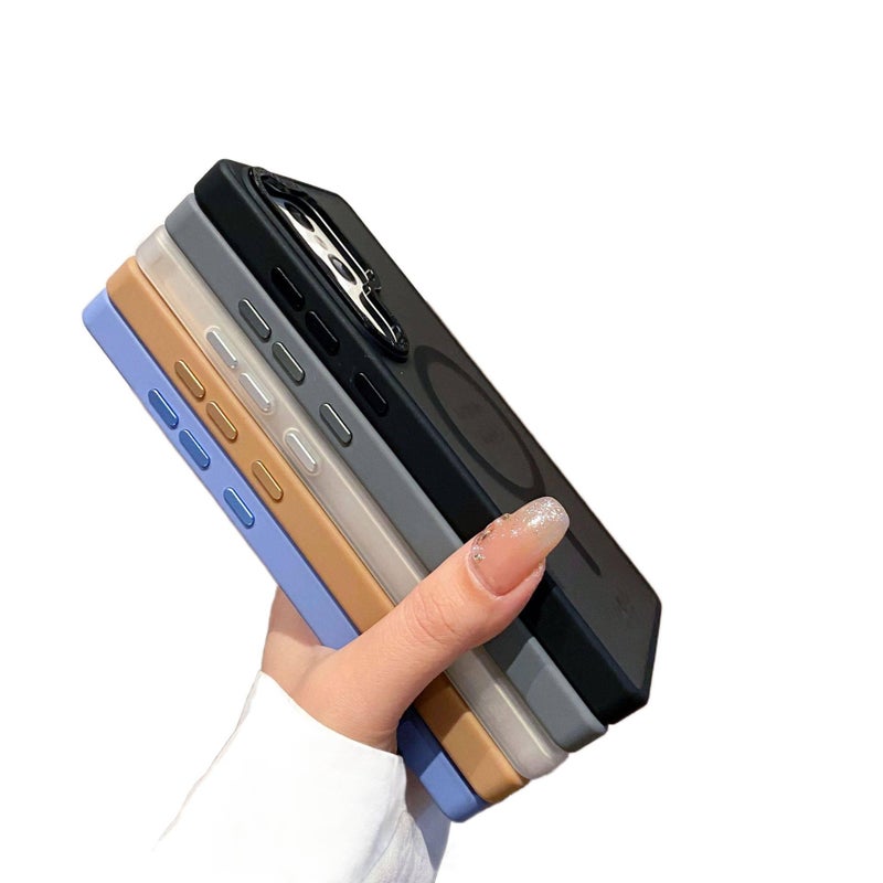 غطاء MagSafe بTPU لـ Samsung Galaxy S23 Ultra مع ملمس ناعم ومغناطيس قوي مع مقاوم للصدمات مع مقاوم للخدش باللون أحمر مغناطيسي من مادة TPU للرحلات اليومية لترتيب الأغراض - Image 3
