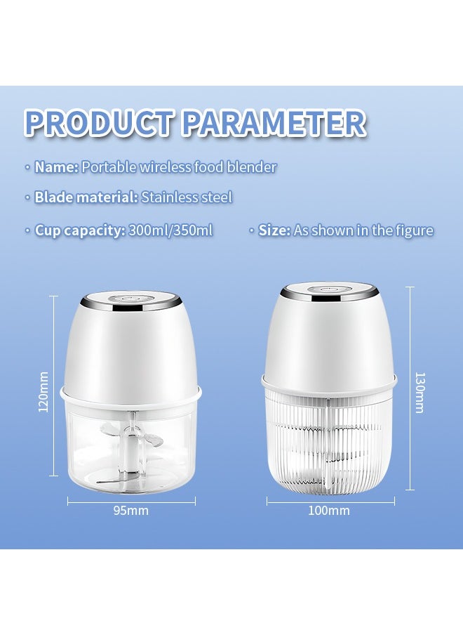 Generic - Electric Mini Food Processor & Vegetable Chopper - Small Food Processor for Dicing, Mincing, Pureeing, and Blending - Ideal for Onion, Meat, veggie, and Spices,300ml - Image 1