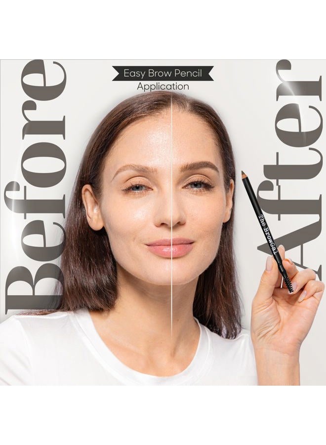 The BrowGal Skinny Eyebrow Pencil, 3 in 1 Water Resistant Pencil with spoolie, Sharp Tip for Define Brows, Espresso - Image 2