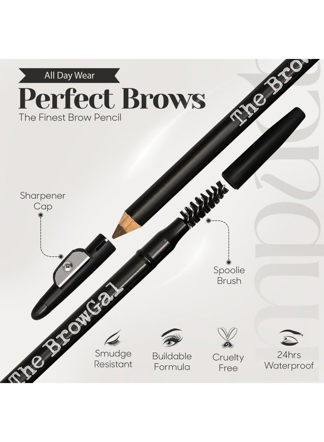 The BrowGal Skinny Eyebrow Pencil, 3 in 1 Water Resistant Pencil with spoolie, Sharp Tip for Define Brows, Espresso - Image 3
