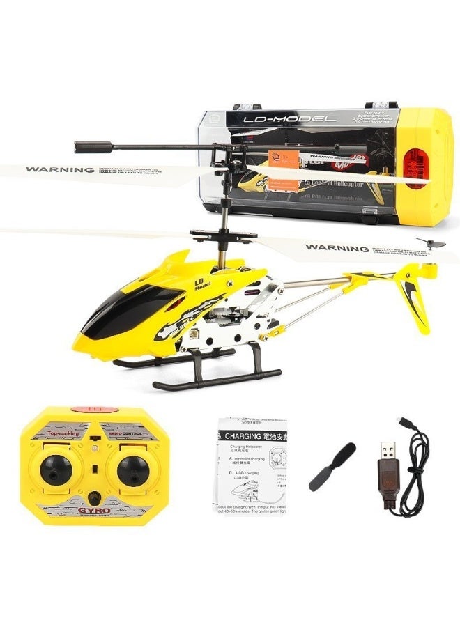 طائرة هليكوبتر يتم التحكم فيها عن بعد، هيكل من سبيكة معدنية لمقاومة الصدمات، ضوء كشاف LED، قدرة ثبات في الهواء، لعبة طائرة هليكوبتر مصغرة يتم التحكم فيها عن بعد، مناسبة للبالغين والأطفال، نموذج طائرة - Image 1