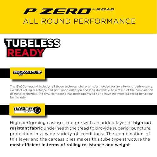 Pirelli P Zero Road 32-622 (700 x 32c) Bicycle Tires (Single) - Tube-Type Clincher Tire EVO Compound, TechBELT Carcass, Lightweight Design (1 Tire) - Image 2
