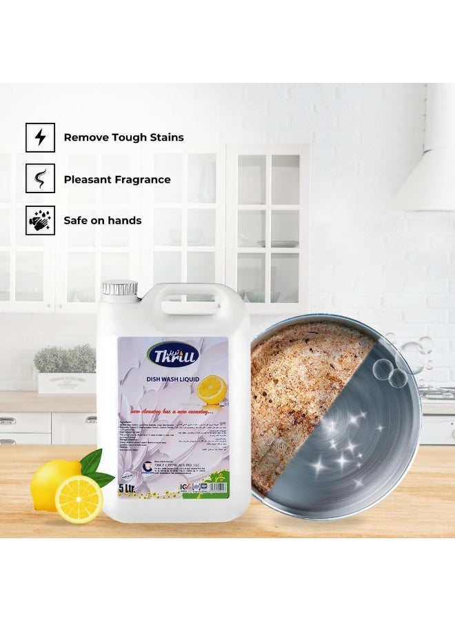 Thrill Lemon Dish Wash Liquid 5L - Image 4