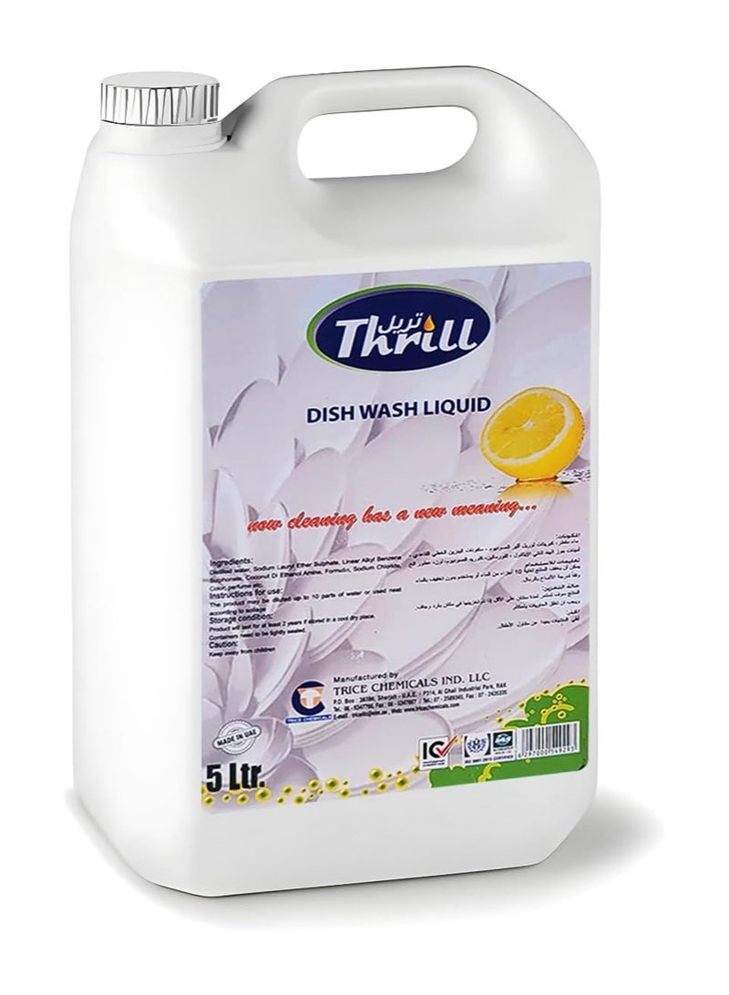 Thrill Lemon Dish Wash Liquid 5L - Image 1