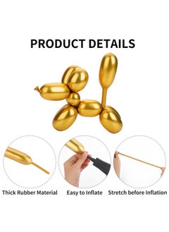 50 Pcs 260 Balloons Long Balloons Metallic Gold Balloons Latex Modeling Twisting Balloons For Birthday Wedding Engagement Anniversary Christmas Festival Party Decoration - pzsku/Z80509983A049152035BCZ/45/_/1732777907/224cc637-979a-4ae0-b422-fc51088999c9