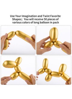 50 Pcs 260 Balloons Long Balloons Metallic Gold Balloons Latex Modeling Twisting Balloons For Birthday Wedding Engagement Anniversary Christmas Festival Party Decoration - pzsku/Z80509983A049152035BCZ/45/_/1732777909/27f93362-61ef-4bba-88a2-b825ed88d37c