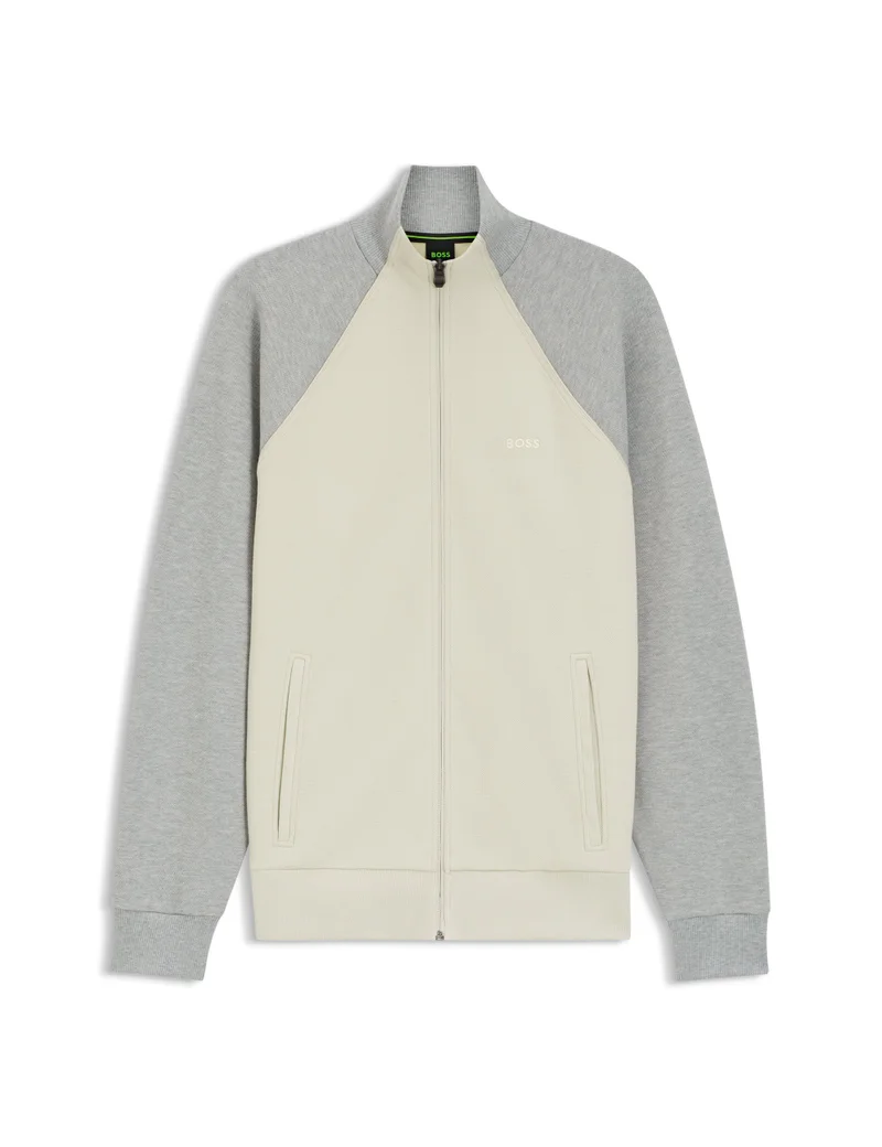 بوس Cotton-blend sweatshirt with contrast piping