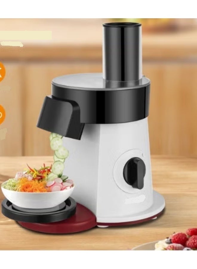 5-in-1 Electric Vegetable Slicer and Grater Machine, Vegetable Chopper & Salad Maker 200W Compact Food Processor with 6 Stainless Steel Discs for Fast Slicing | WIDGETS MATRIX - Image 1