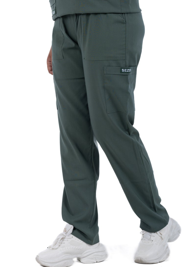 sezer Shine in comfort and elegance with a cotton medical scrub from Caesar - the perfect olive for women! - Image 3