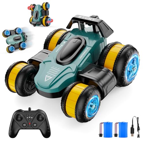 ZSYMIMRC High Speed Drift Remote Control Stunt Deformation Car Birthday Gifts for Boys and Girls 416 Years Old Green - Image 1