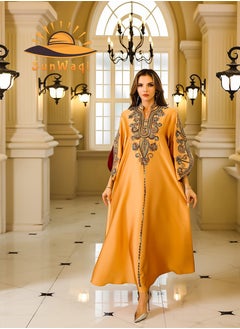 Abaya Rope Embroidery Dress. Orange. - pzsku/Z8050B481C74A3706017AZ/45/_/1731411238/d2028554-7728-453a-9500-74bcae501cbe