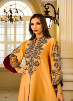 Abaya Rope Embroidery Dress. Orange. - pzsku/Z8050B481C74A3706017AZ/45/_/1731411255/6b66dd62-cc66-4d17-89bc-0737de2d73ee