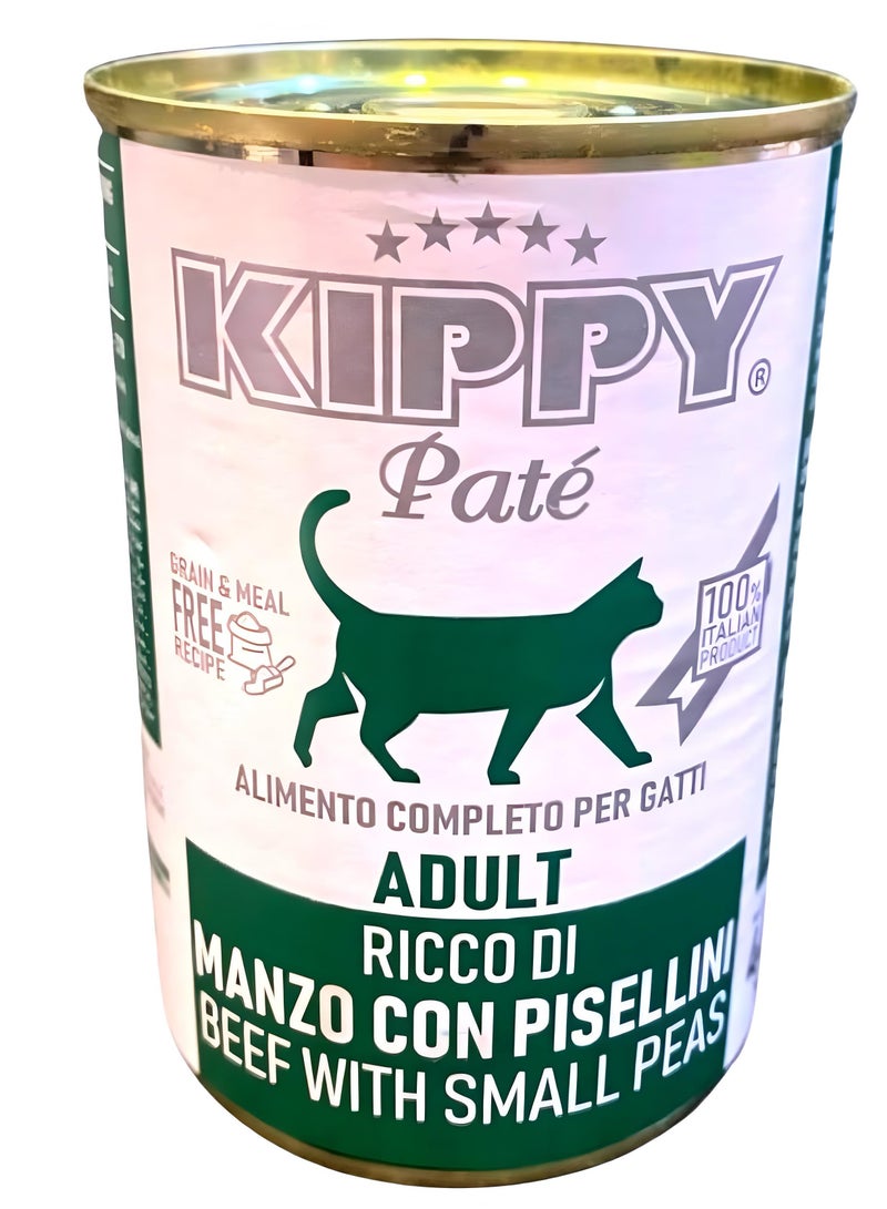 Kippy Pate Wet cat food (12 cans) - Kippy Pate  with Meat & beans flavor - 12 × 400g - Image 2