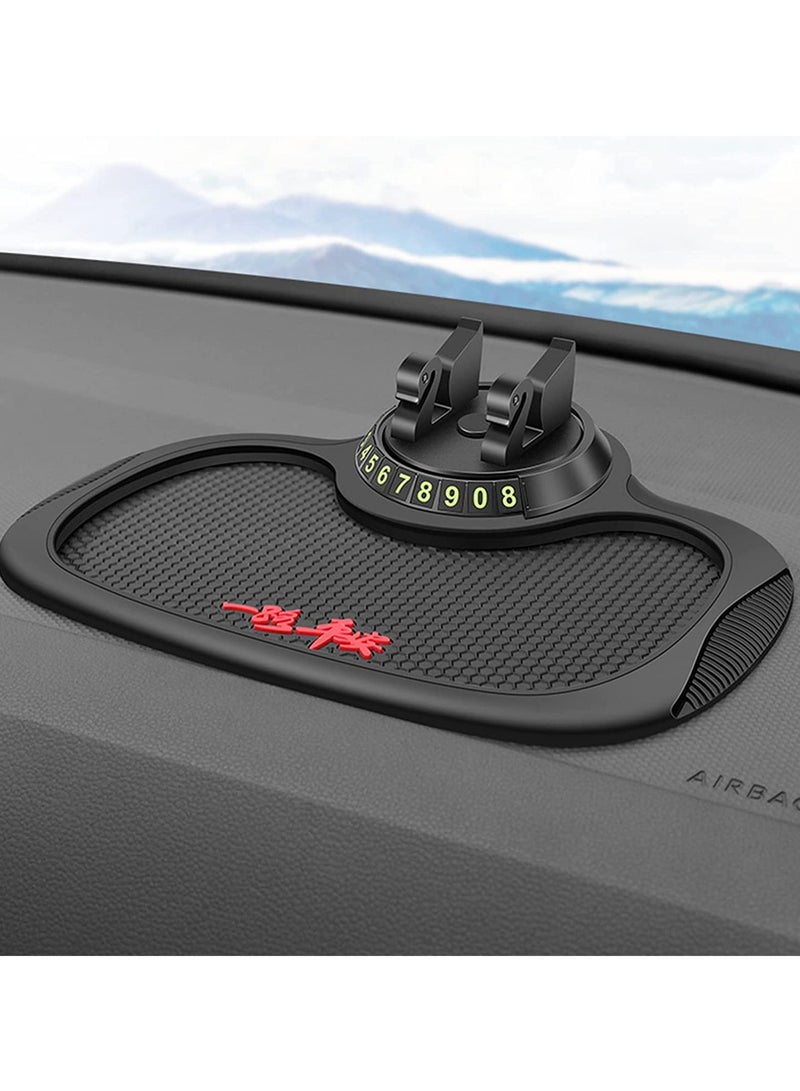 SYOSI Non Slip Phone Pad for Car Non Slip 3 in 1 Car Phone Pad Cute Animal Dolls Car Phone Pad Holder With Universal Cell Phone Holder Number Plate Stickers Anti Slip Mat for Car - Image 5