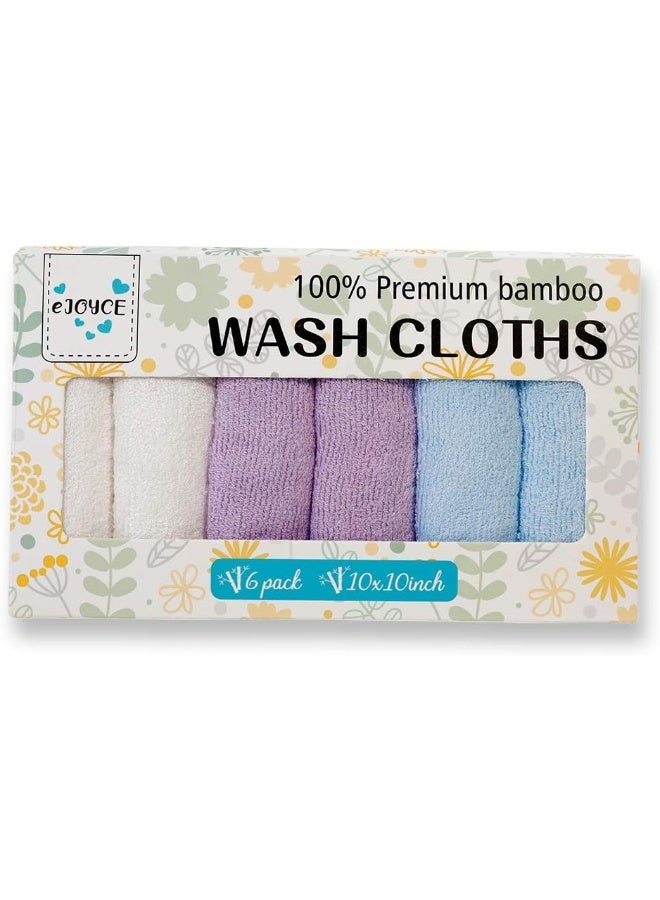 eJoyce Organic Bamboo Baby Washcloths - 6 Pack - Image 5