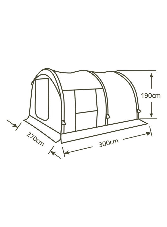 DPT Air Cotton Tent for Trips, Inflatable Tent, Kaki Dark, 270x300x200 Cm - Image 5
