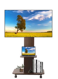 DMG TECH Mobile Floor TV Mount Stand, Movable TV Stand with Lockable Wheels, for 32-65 Inch TVs, VESA 600x400mm, Load 35KG, Angle and Height Adjustable, for Bedroom, Living Room, Office  - Image 1