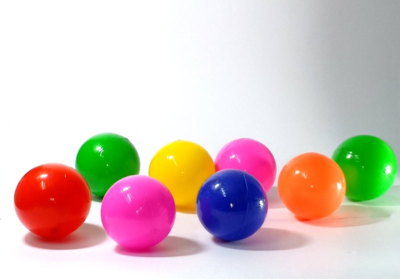 EEVOVEE 144 Pcs 4 Cm Soft And Safe Multi Colour Fun Packed Plastic Pool Balls For Kids. 8 Colorful, Stimulating And Easy-To-Grasp Plastic Balls - Softball - Image 4