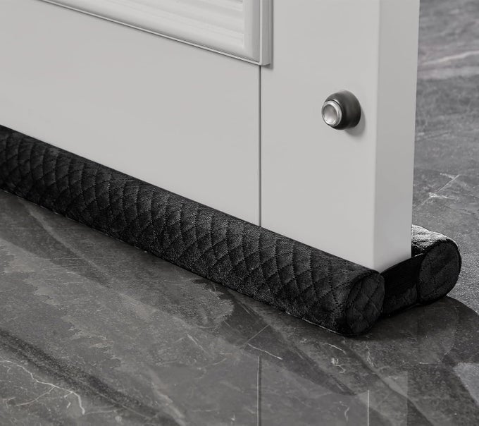 PREMIUM VELVET DOOR DRAFT STOPPER 30 TO 36 ADJUSTABLE GAP FILLER DOUBLESIDED WINDPROOF SEAL EASY INSTALL TO BLOCK NOISE COLD AIR LIGHT DUST AND DRAFTS