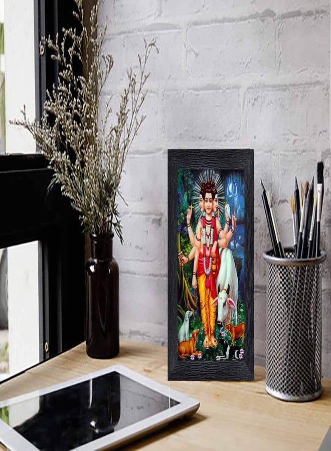pnf Poster n Frames Lord Dattatreya Wooden Photo Frame With Acrylic Sheet For Worship/Pooja|Daily Worship Routine|Home Wall & Decoration(Multicolour,6x8inch)-20437 - Image 2