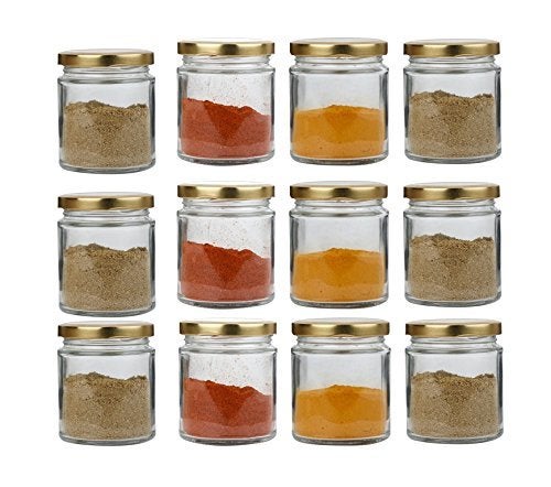 Pure Source India Airtight Glass Spice Jar Container, 50 Gm, 24 Pieces, Clear - Image 2