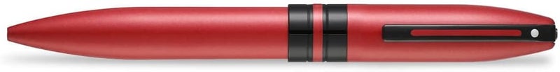 Sheaffer 9111 Icon Ballpoint Pen  Metallic Red with Glossy Black PVD Trim - Image 4