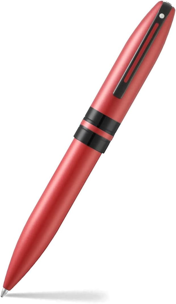 Sheaffer 9111 Icon Ballpoint Pen  Metallic Red with Glossy Black PVD Trim - Image 1