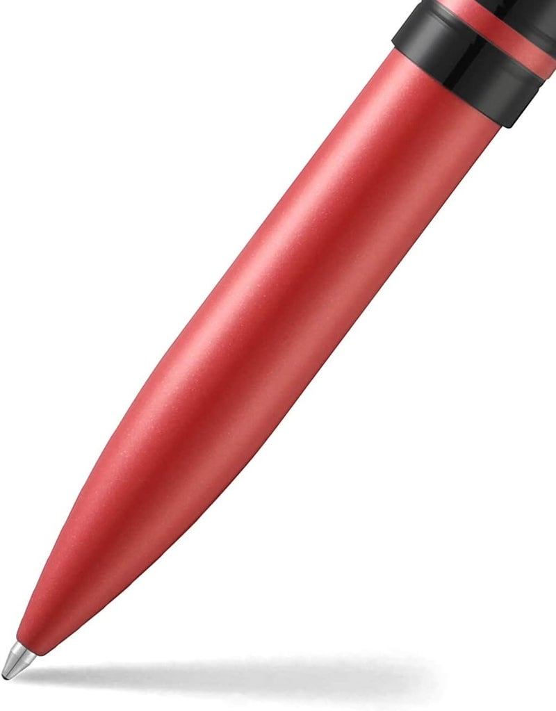 Sheaffer 9111 Icon Ballpoint Pen  Metallic Red with Glossy Black PVD Trim - Image 2