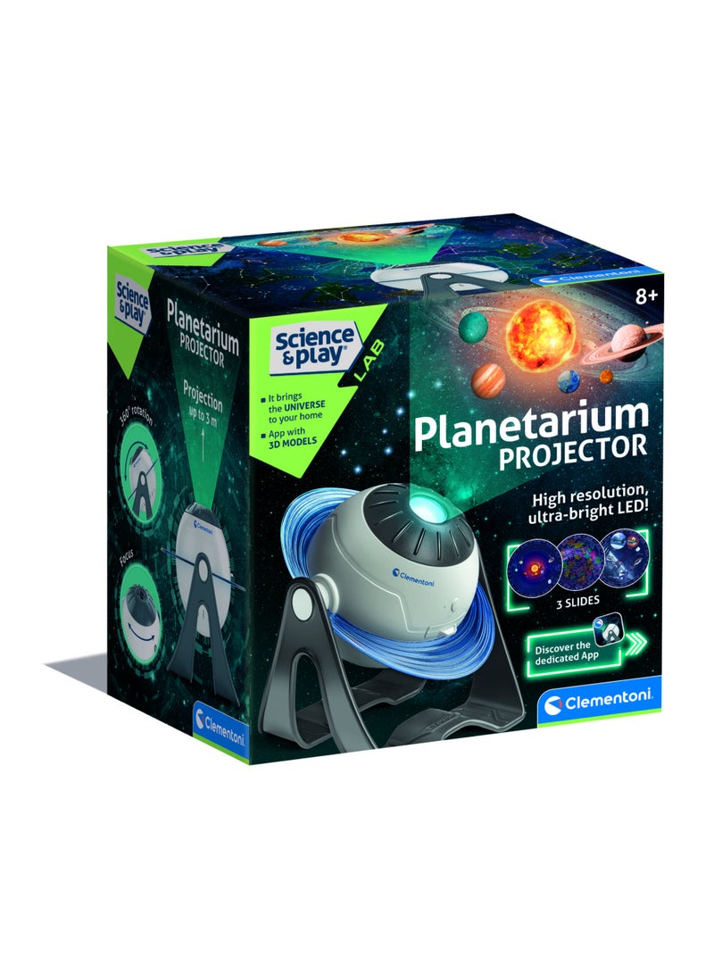 كلمينتوني جهاز عرض القبة السماوية من كليمنتوني (Science Planetarium Projector) | ضوء LED عالي الدقة فائق السطوع | 3 شرائح عرض | إسقاط يصل حتى 3 أمتار | دوران بزاوية 360 درجة | لعبة تعليمية وتثقيفية - Image 2
