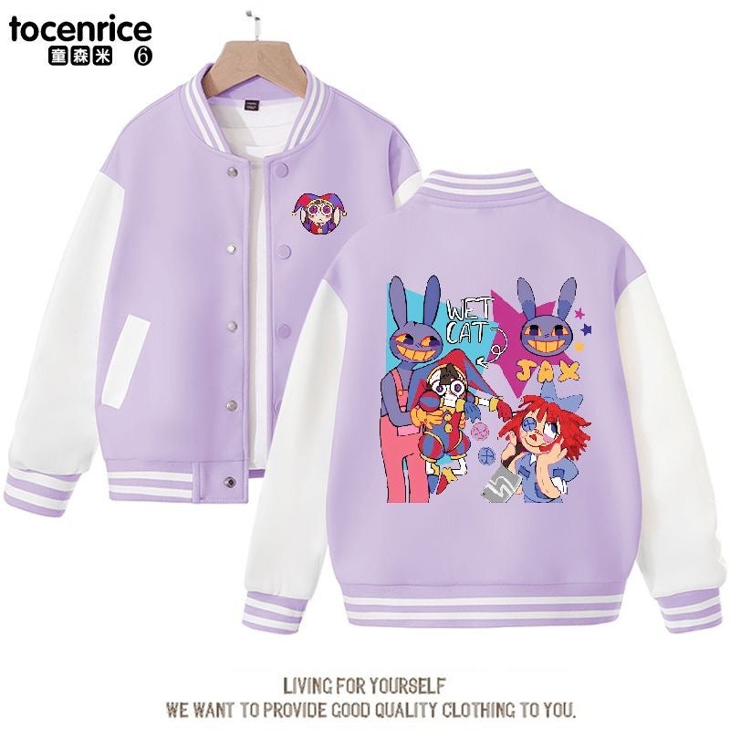 Magic Numbers Circus Jax Peripheral Clothes Boys And Girls New Children Spring Autumn Winter Coat Baseball Clothes - Image 1