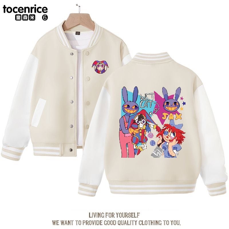 Magic Numbers Circus Jax Peripheral Clothes Boys And Girls New Children Spring Autumn Winter Coat Baseball Clothes - Image 3