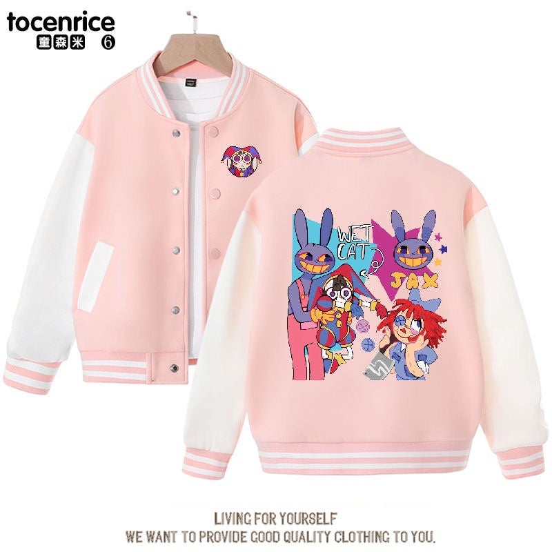 Magic Numbers Circus Jax Peripheral Clothes Boys And Girls New Children Spring Autumn Winter Coat Baseball Clothes - Image 2