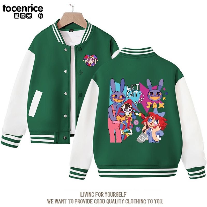 Magic Numbers Circus Jax Peripheral Clothes Boys And Girls New Children Spring Autumn Winter Coat Baseball Clothes - Image 5