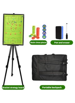 Generic Magnetic Soccer Coaching Board, Soccer Coaching Board, Soccer Coach Stand, Adjustable Height, with Marker Pen, Eraser, Storage Bag and Set of Magnets  - Image 2