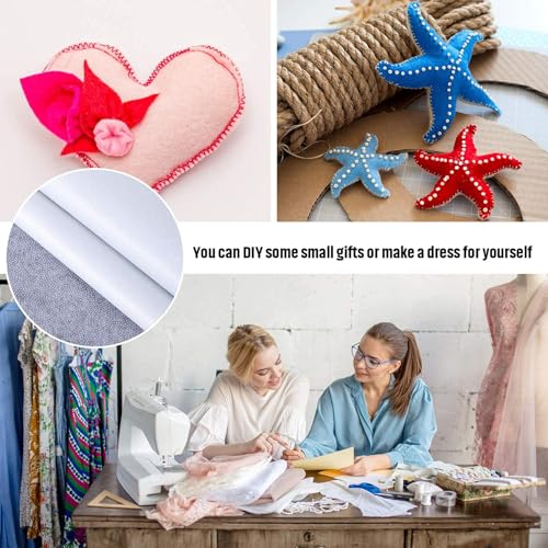 M Fabrics 5 Meters Paper Canvas Fusible Interfacing 48 Inch Width White | Iron-On Fusible Interlining Bukram for Stitching Tailoring Embroidery Backing Blouse Patti Collar Cuff Craft Fabric Support - 5 Meters - Image 5