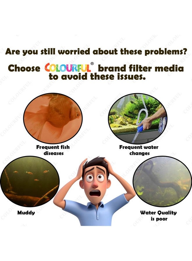 COLOURFUL - Aquarium Filter Media | Improved Water Quality and Healthy Fish Tanks | Providing a Multi-Faceted Approach to Aquarium Filtration (450g Pack of 1, 6 in 1 Filter Media) - Image 4