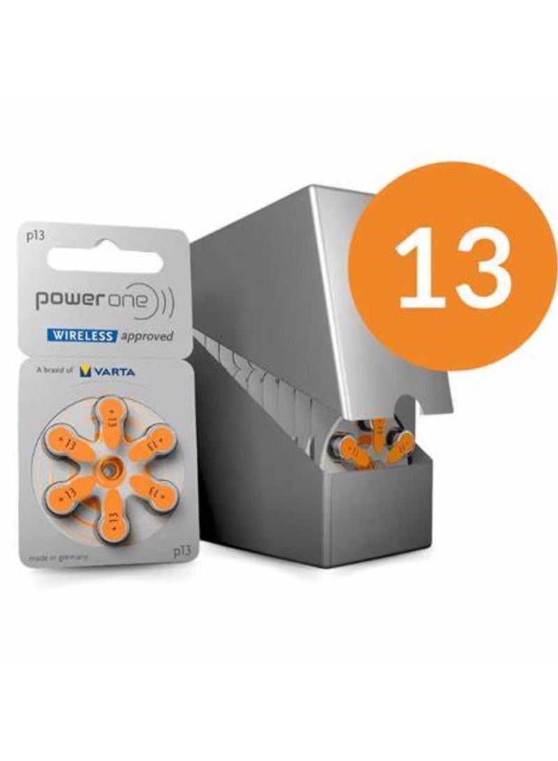 Power One Pack Of 6 Pieces 1.45V Original High Level Hearing Aid Batteries P13 