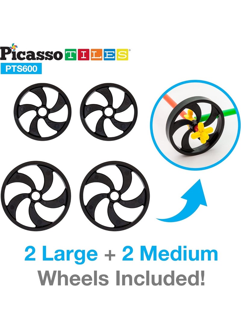 PicassoTiles Construction Straw and Connector Building Set 600-Pieces | Colorful & Flexible Straw for Creativity | STEM Toy | Educational & Learning Toy | Enhance Problem-solving Skills & Fine Motor Skills | Improves Coordination & Creativity | Gift for Kids and Toddlers - Image 4