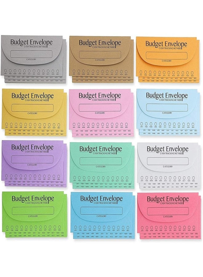Juvale 96 Pack Bulk Budget Envelopes for Cash System, Budgeting Tracker Binder, Money Saving Challenge, 12 Colors (6.5 x 3 in) - Image 5