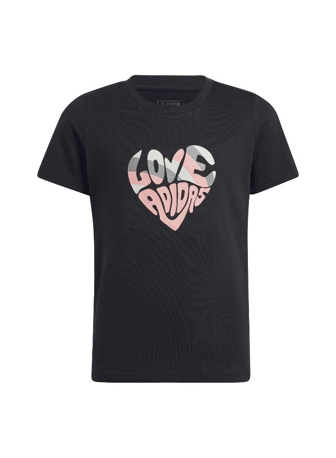 Adidas Xpress Girls Black Training T-Shirts 7-8Y - Image 1
